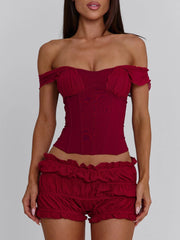 AMAYA TOP DEEP RED