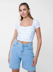 Broderie Ditsy Crop Top