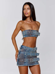 JACINTA MINI SKIRT DENIM