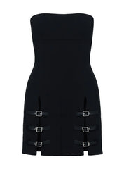 Pleasance Strapless Mini Dress Black