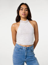 Lace Halter Neck Top