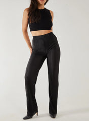 Plisse Flared Trousers