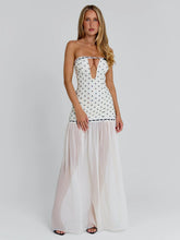 GIANA MAXI DRESS CREAM POLKA DOT