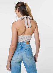 Halter Neck Top With Bows
