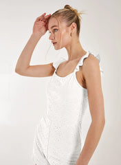 Back Detail Broderie Playsuit