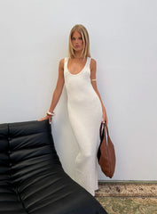 Imirisa Scoop Knit Maxi Dress Cream