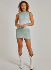 Halter Neck Ombre Mini Dress
