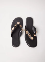 Seashell Embellished Flip Flops