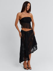 XIMENA MIDI SKIRT BLACK