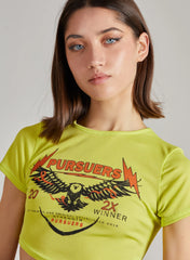 Cropped Ribbed Band Tee