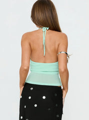 Averee Halter Top Mint Sparkle