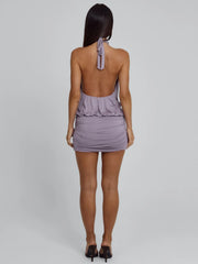 NALAYA MINI DRESS DUSTY PURPLE