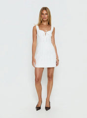 Alyana Textured Mini Dress White