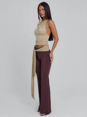 MINNA PANT BROWN TAN