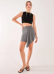 Draped Mini Skirt