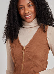 Zip Through Cord Dress