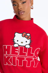 Hello Kitty Crop Mock Neck Sweatshirt