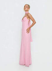 Jadira Scarf Maxi Dress Light Pink