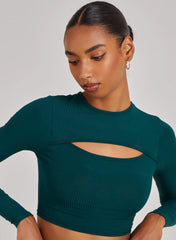 Ribbed Long Sleeve Letterbox Top