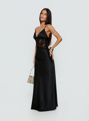 Klairee Lace Maxi Dress Black