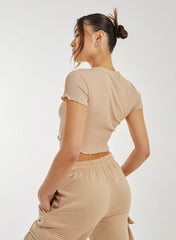 California Lettuce Hem Crop Top