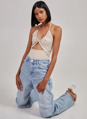 Sleeveless Slinky Cut Out Bodysuit