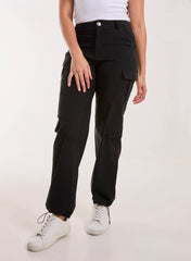 Pocket Detail Wide Leg Cargo Pants