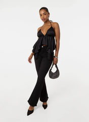 Diamante Satin Halter Top