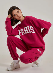 Paris Slogan Joggers