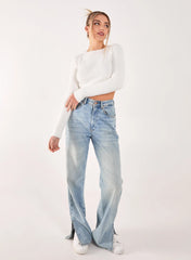 Cropped Knit Rib Top