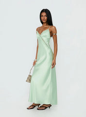 Madelene Lace V Neck Maxi Dress Jelly Mint