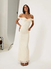 Anabeila Strapless Maxi Dress Lemon
