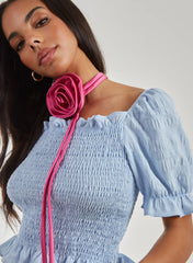 Puff Sleeve Tie Top