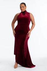 Class Meets Confidence Velvet Maxi Dress