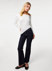 Off Shoulder Asymmetric Hem Top