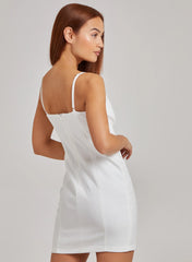 Gathered Bengaline Bodycon Dress