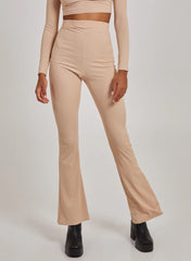 Ribbed Flare Trousers