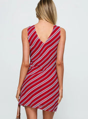 Nadiah Mini Dress Red Stripe