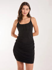 Bengaline Mesh Mini Dress