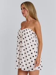 AURALIE MINI DRESS CREAM POLKA DOT