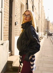 Oversized PU Leather Jacket