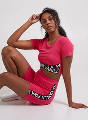 Pink Vanilla Cross Band Crop Top