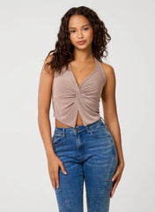 Knot Front Halter Top