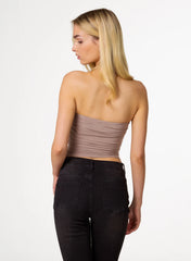 Ruched Slinky Bandeau Top