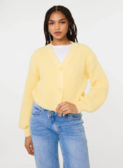 Cropped Button Cardigan