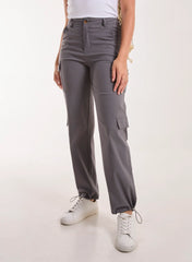 Pocket Detail Wide Leg Cargo Pants