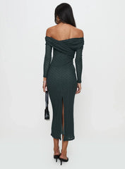 Elexis Off The Shoulder Maxi Dress Blue