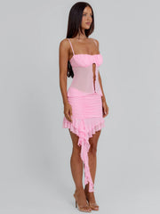 NOELLA MINI SKIRT BABY PINK