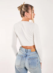 Cropped Knit Rib Top