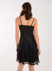 Sequin Lace Mini Dress